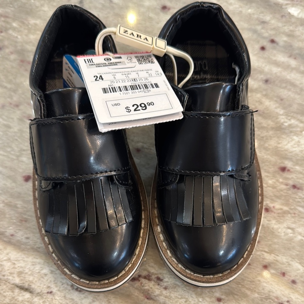 Zara Kids Black Loafers